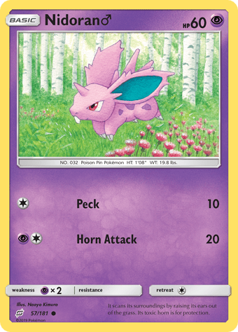 Nidoran♂ Team Up Pokemon Card