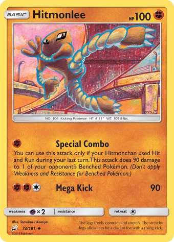 Hitmonlee Team Up Pokemon Card