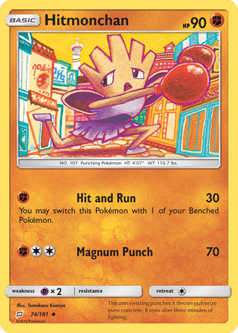Hitmonchan Team Up Pokemon Card