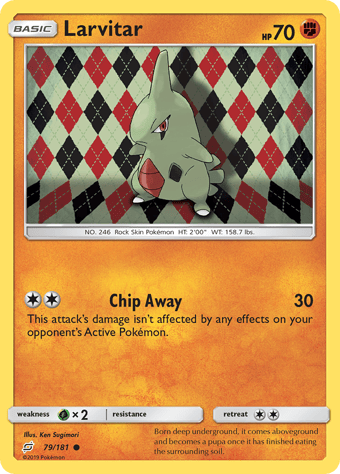 Larvitar Team Up Pokemon Card