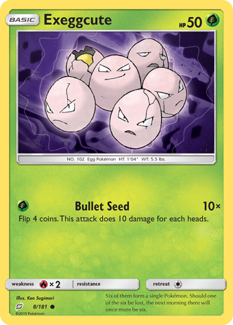 Exeggcute Team Up Pokemon Card