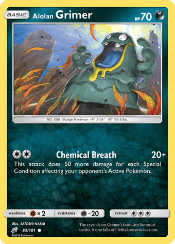 Alolan Grimer Team Up Pokemon Card