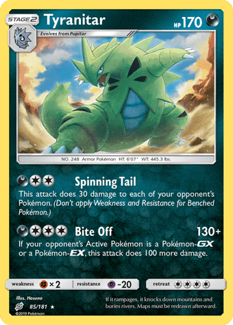 Tyranitar Team Up Pokemon Card