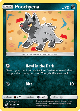 Poochyena Team Up Pokemon Card