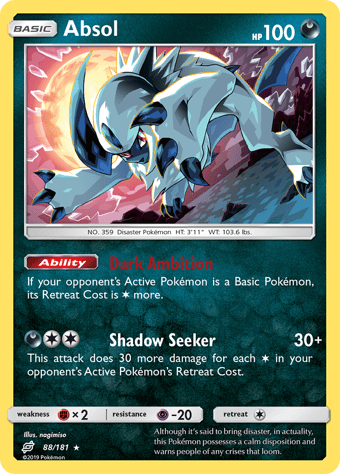 Absol Team Up Pokemon Card