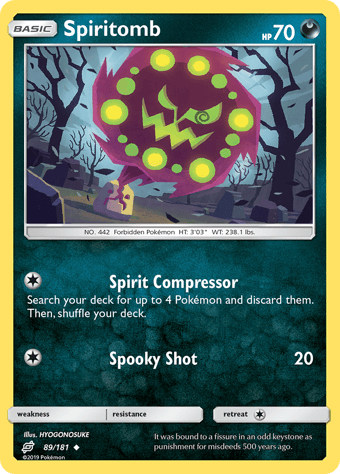Spiritomb Team Up Pokemon Card