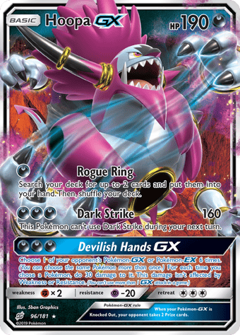Hoopa-GX Team Up Pokemon Card