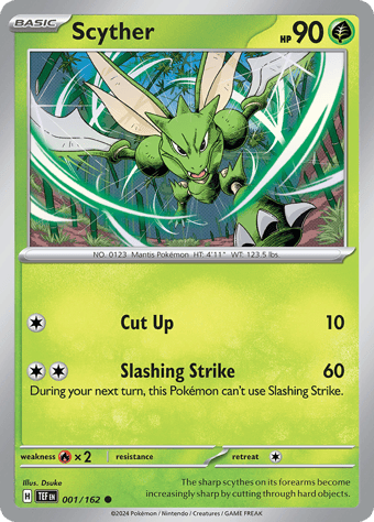 Scyther Temporal Forces Pokemon Card