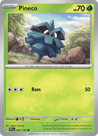 Pineco Temporal Forces Pokemon Card