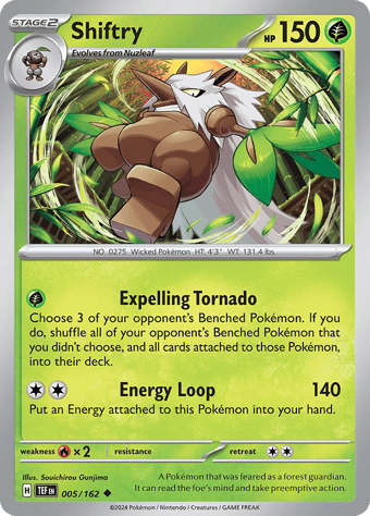 Shiftry Temporal Forces Pokemon Card