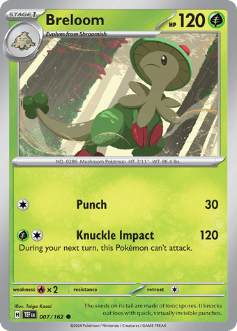 Breloom Temporal Forces Pokemon Card