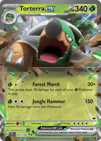 Torterra ex Temporal Forces Pokemon Card