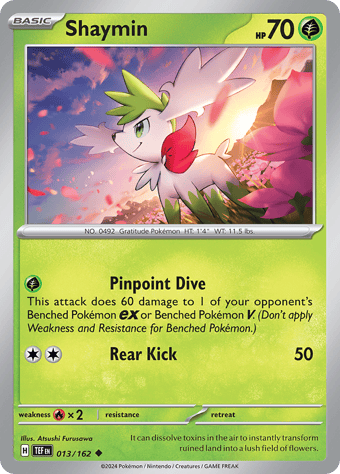 Shaymin Temporal Forces Pokemon Card