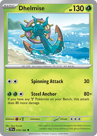 Dhelmise Temporal Forces Pokemon Card