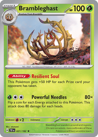 Brambleghast Temporal Forces Pokemon Card