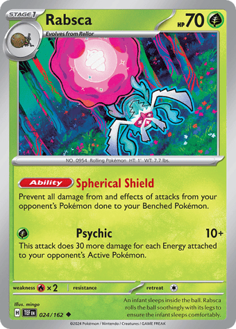 Rabsca Temporal Forces Pokemon Card