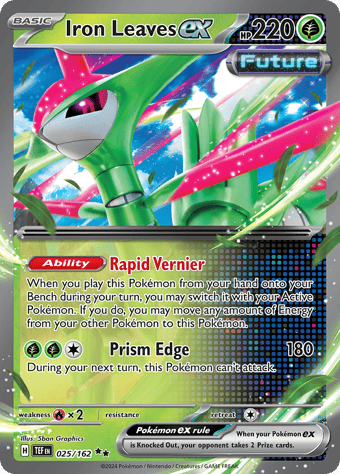 Iron Leaves ex Temporal Forces Pokemon Card