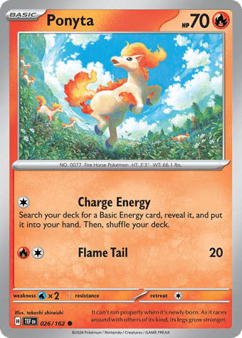 Ponyta Temporal Forces Pokemon Card
