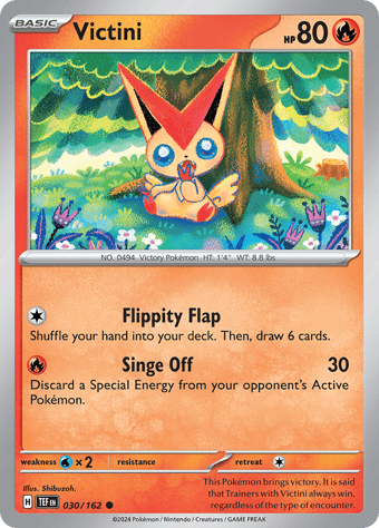 Victini Temporal Forces Pokemon Card