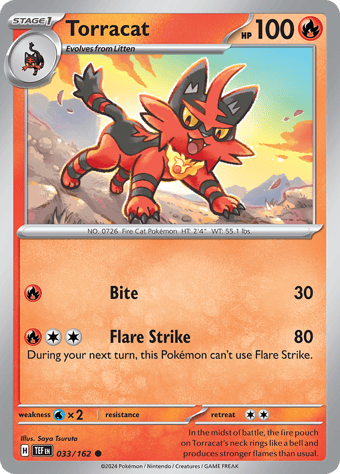 Torracat Temporal Forces Pokemon Card