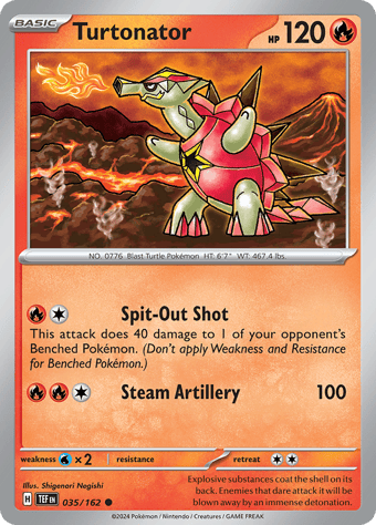 Turtonator Temporal Forces Pokemon Card