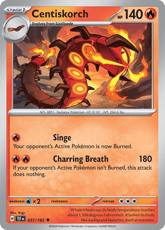 Centiskorch Temporal Forces Pokemon Card