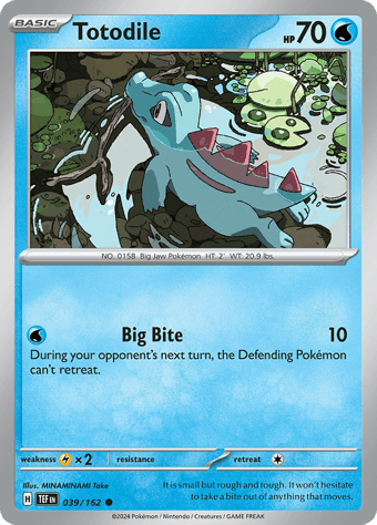 Totodile Temporal Forces Pokemon Card