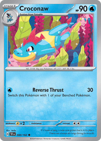 Croconaw Temporal Forces Pokemon Card