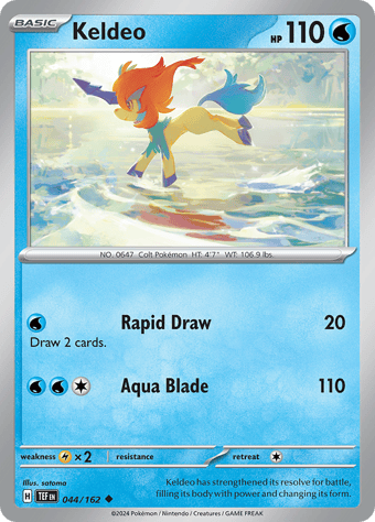 Keldeo Temporal Forces Pokemon Card