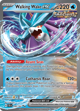Walking Wake ex Temporal Forces Pokemon Card