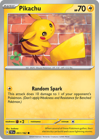 Pikachu Temporal Forces Pokemon Card