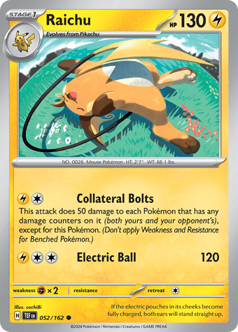 Raichu Temporal Forces Pokemon Card