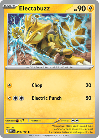 Electabuzz Temporal Forces Pokemon Card