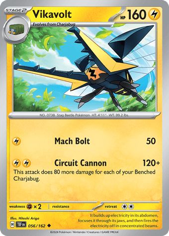 Vikavolt Temporal Forces Pokemon Card