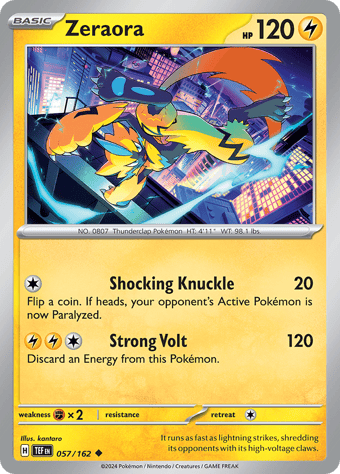Zeraora Temporal Forces Pokemon Card