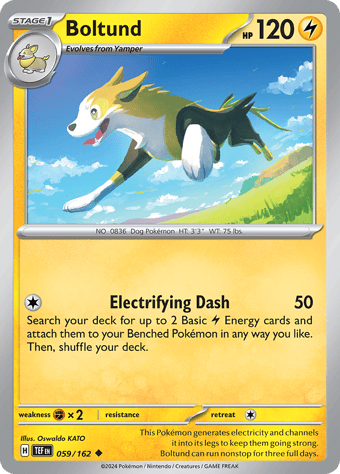 Boltund Temporal Forces Pokemon Card