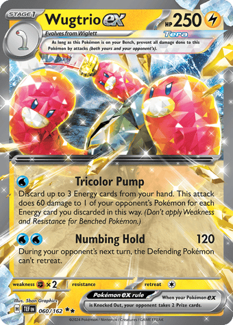 Wugtrio ex Temporal Forces Pokemon Card