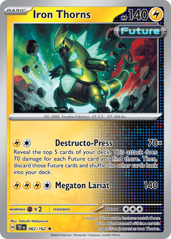 Iron Thorns Temporal Forces Pokemon Card