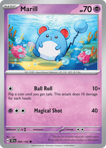 Marill Temporal Forces Pokemon Card