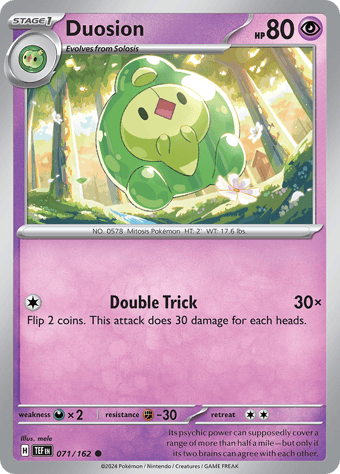 Duosion Temporal Forces Pokemon Card