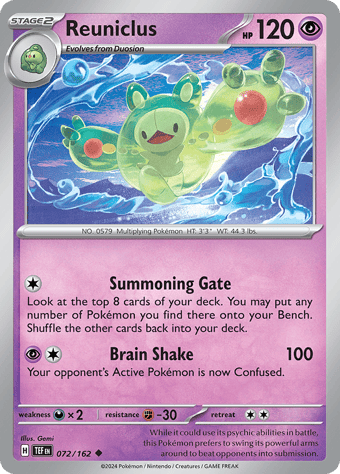 Reuniclus Temporal Forces Pokemon Card