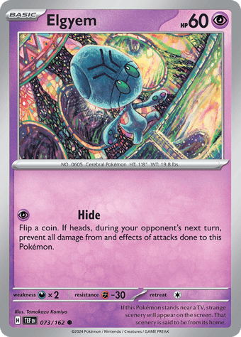 Elgyem Temporal Forces Pokemon Card