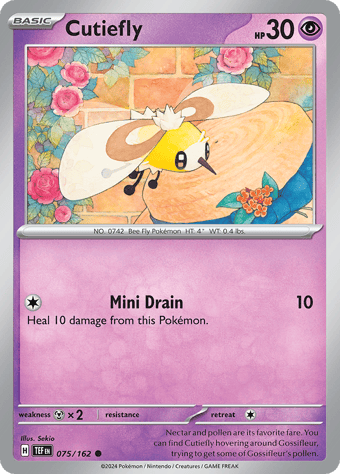 Cutiefly Temporal Forces Pokemon Card