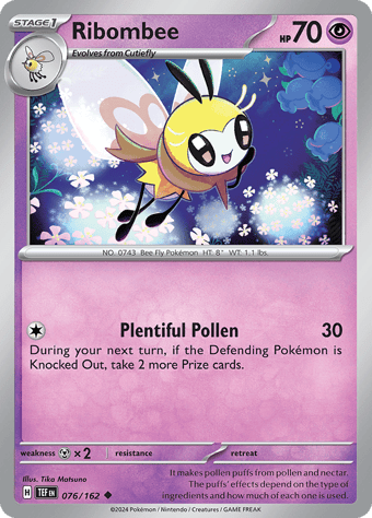Ribombee Temporal Forces Pokemon Card