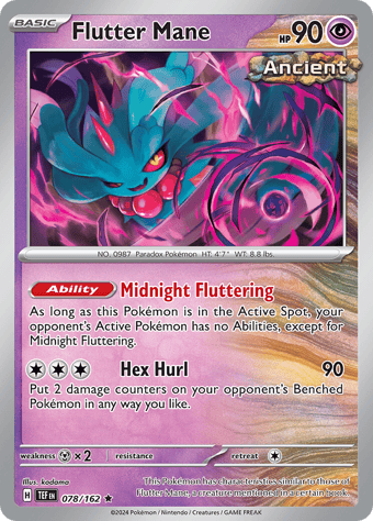 Flutter Mane Temporal Forces Pokemon Card