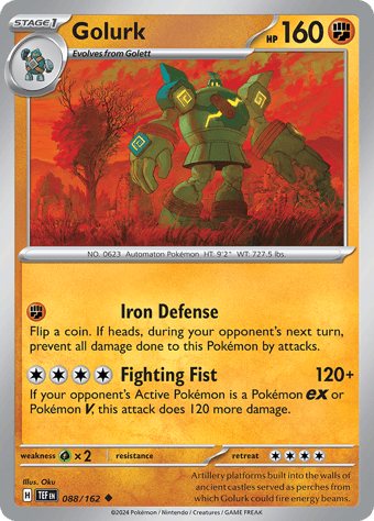 Golurk Temporal Forces Pokemon Card