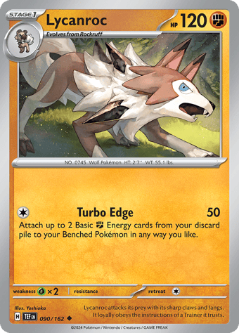 Lycanroc Temporal Forces Pokemon Card