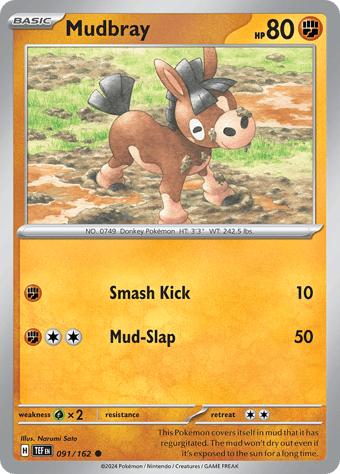 Mudbray Temporal Forces Pokemon Card