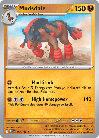 Mudsdale Temporal Forces Pokemon Card