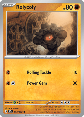 Rolycoly Temporal Forces Pokemon Card